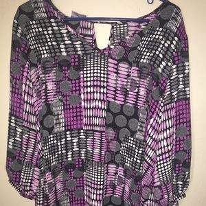 Avenue Multicolor Polka Dot Blouse